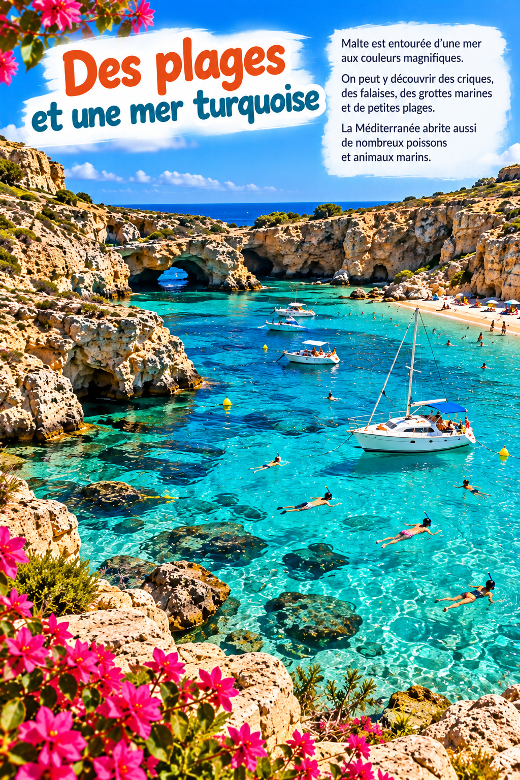 Des plages et une mer turquoise