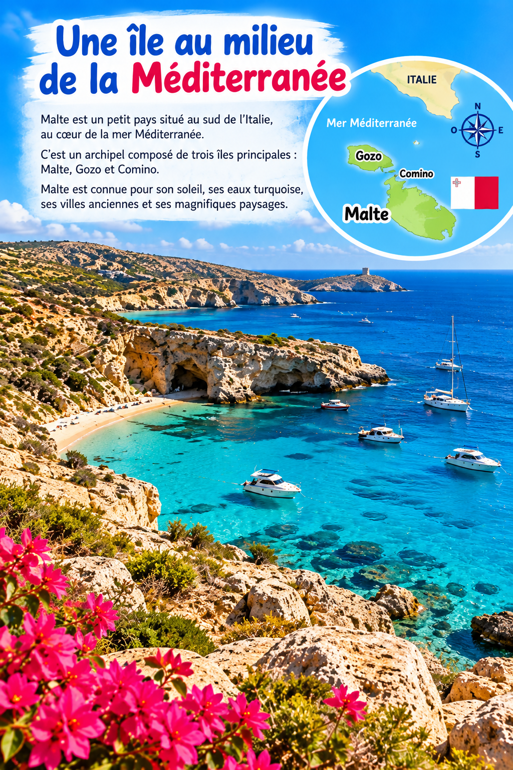 Une île au milieu de la Méditerranée