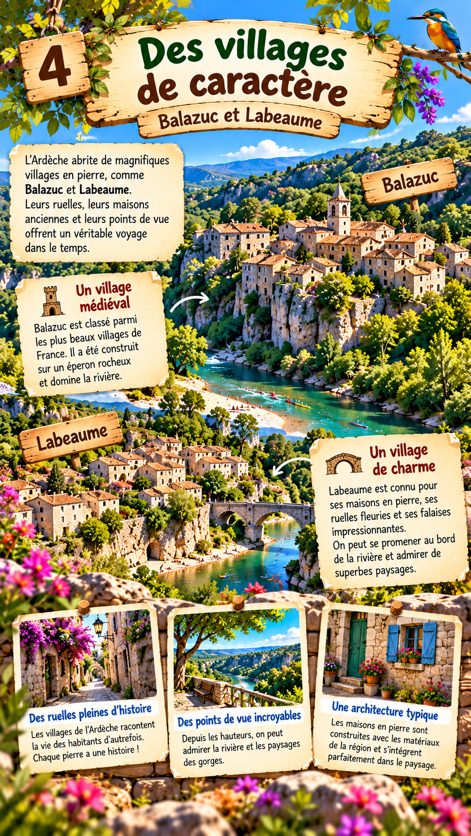 Des villages de caractère — Balazuc et Labeaume